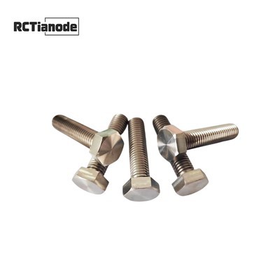 Rosca completa de tornillos de cabeza hexagonal de titanio Gr5 DIN 933