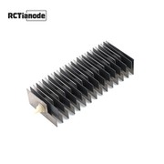 Placas de ánodo de titanio para celdas de electrólisis recubiertas de rutenio e iridio